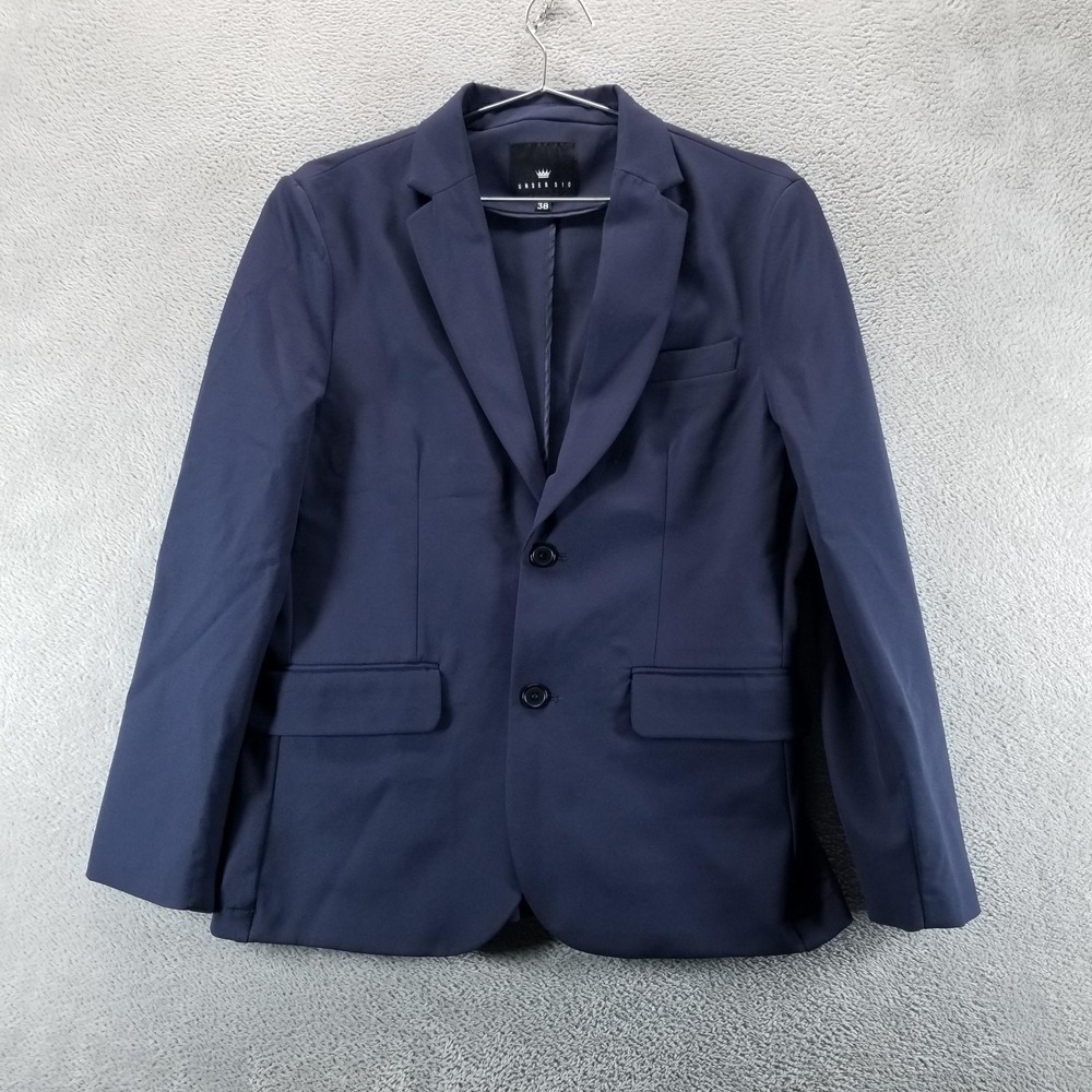 Under 510 Blazer Mens 38 Blue Super Stretch Suit Jacket Office Career